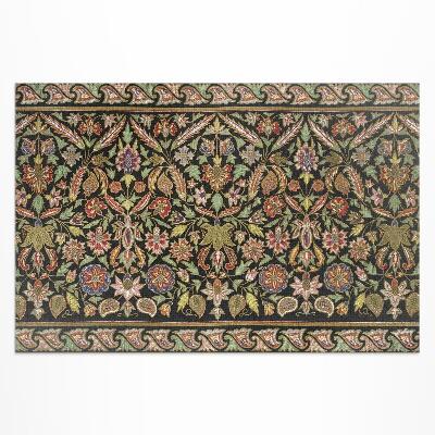 Tapis vinyle d’extérieur Motif floral vintage antique