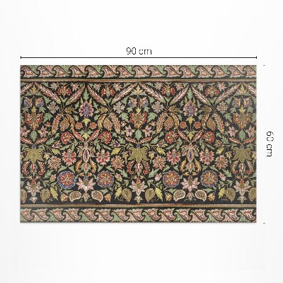 Tapis vinyle d’extérieur Motif floral vintage antique