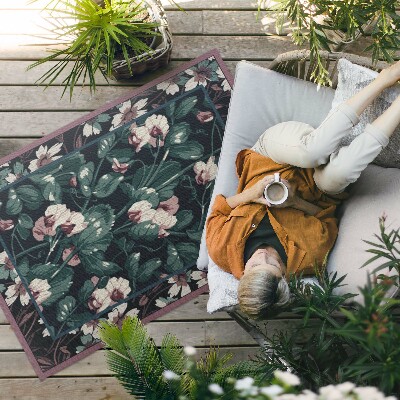 Tapis vinyle d’extérieur Motif floral Albert Racinet