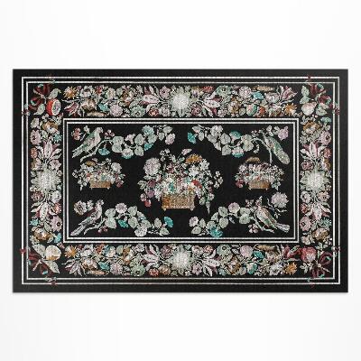 Tapis vinyle d’extérieur Nature morte vintage à motifs végétaux