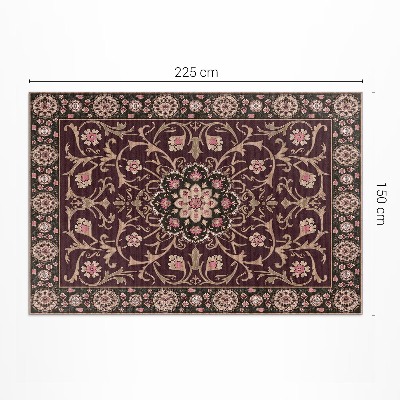 Tapis vinyle d’extérieur Fleur décorative antique pâle