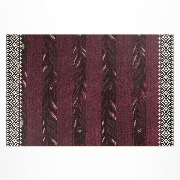 Tapis vinyle d’extérieur Rayures de feuilles de Furuya Korin