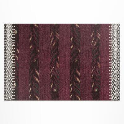 Tapis vinyle d’extérieur Rayures de feuilles de Furuya Korin