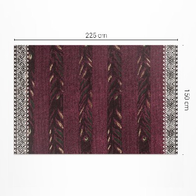 Tapis vinyle d’extérieur Rayures de feuilles de Furuya Korin