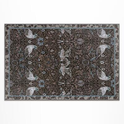 Tapis vinyle d’extérieur Ornement gothique à motifs d'oiseaux et de plantes
