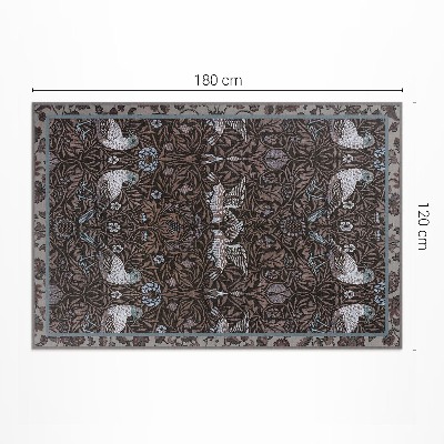 Tapis vinyle d’extérieur Ornement gothique à motifs d'oiseaux et de plantes