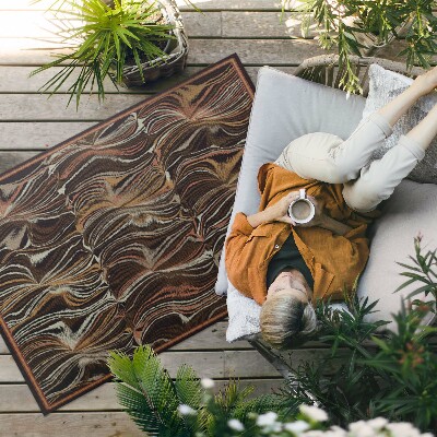 Tapis vinyle d’extérieur Formes abstraites imitation tissu vintage