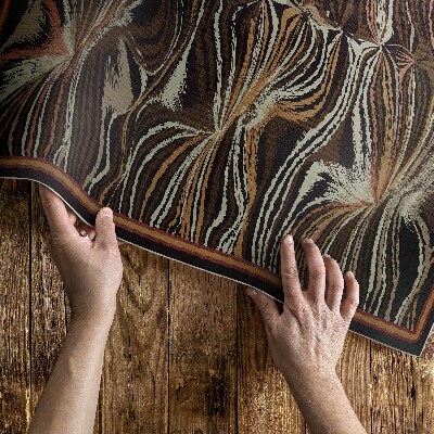 Tapis vinyle d’extérieur Formes abstraites imitation tissu vintage