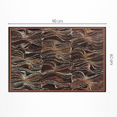 Tapis vinyle d’extérieur Formes abstraites imitation tissu vintage