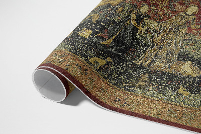 Tapis vinyle d’extérieur Tissu vintage imitation médiévale