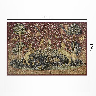 Tapis vinyle d’extérieur Tissu vintage imitation médiévale