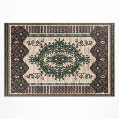 Tapis vinyle d’extérieur Vert géométrique coloré