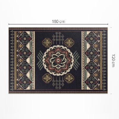 Tapis vinyle d’extérieur Noir décoratif coloré