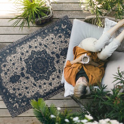 Tapis vinyle d’extérieur Motif ornemental de style ancien