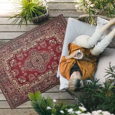 Tapis vinyle d’extérieur Détails de motifs ornementaux à l'ancienne