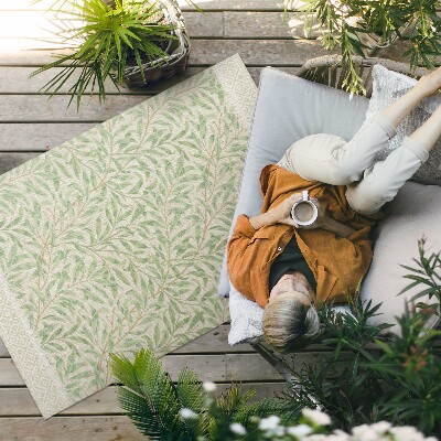 Tapis vinyle d’extérieur Illustration de feuille vintage de William Morris