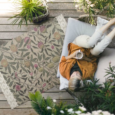 Tapis vinyle d’extérieur William Morris Fruit