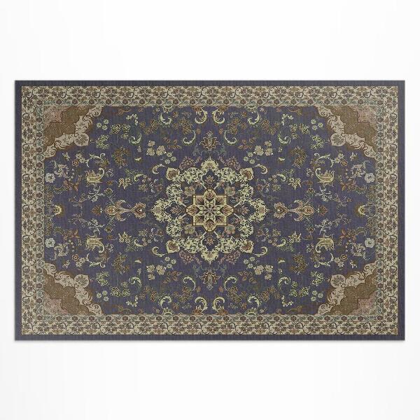 Tapis vinyle d’extérieur Motif ornemental floral vintage