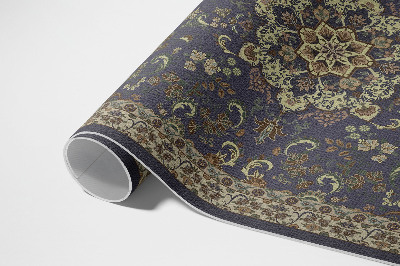 Tapis vinyle d’extérieur Motif ornemental floral vintage