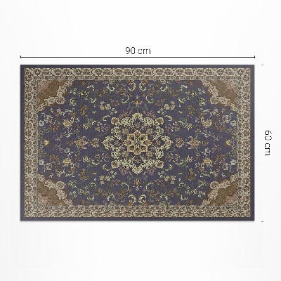 Tapis vinyle d’extérieur Motif ornemental floral vintage