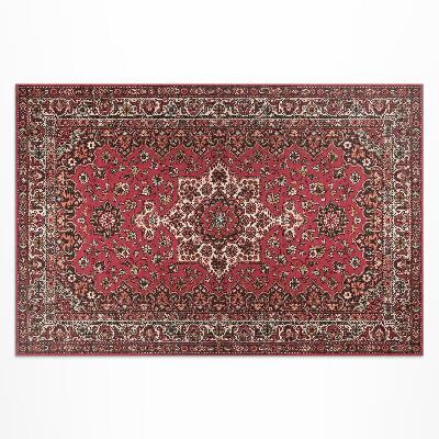 Tapis vinyle d’extérieur Motif persan rouge à fleurs anciennes