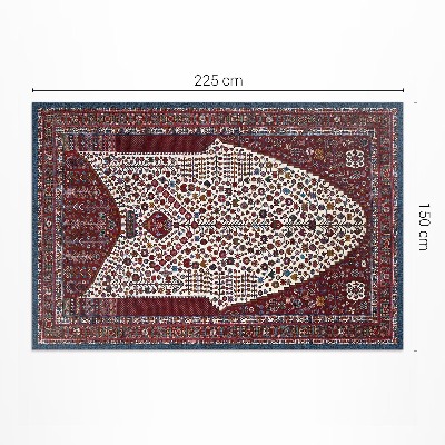 Tapis vinyle d’extérieur Motif de conception ornementale avec détails