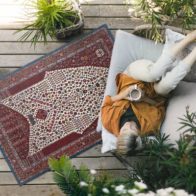 Tapis vinyle d’extérieur Motif de conception ornementale avec détails