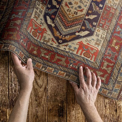 Tapis vinyle d’extérieur Ornement décoratif de conception orientale