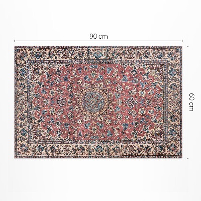 Tapis vinyle d’extérieur Rouge traditionnel du Moyen-Orient