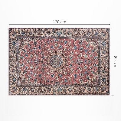 Tapis vinyle d’extérieur Rouge traditionnel du Moyen-Orient