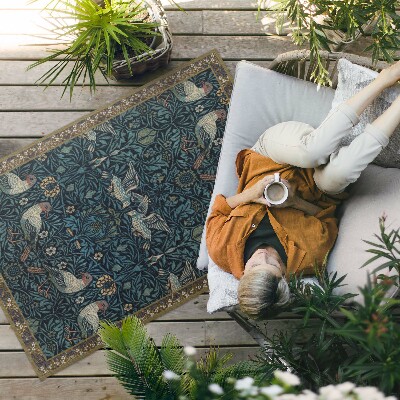 Tapis vinyle d’extérieur Oiseau dans le champ de William Morris
