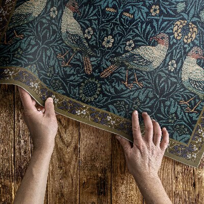 Tapis vinyle d’extérieur Oiseau dans le champ de William Morris
