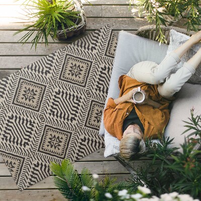 Tapis vinyle d’extérieur Conception d'ornement bohème indien