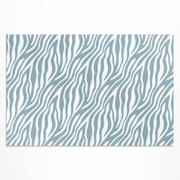 Tapis vinyle d’extérieur Vagues en bleu pastel