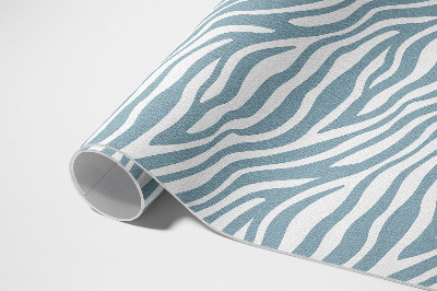 Tapis vinyle d’extérieur Vagues en bleu pastel