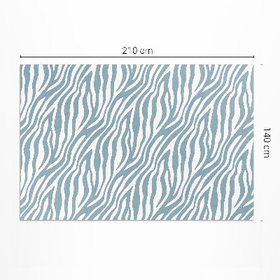 Tapis vinyle d’extérieur Vagues en bleu pastel