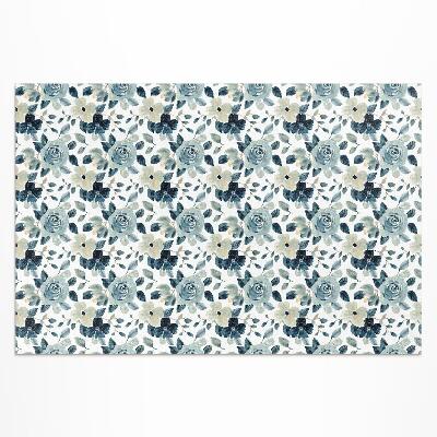 Tapis vinyle d’extérieur Motif floral régulier de fleurs peintes