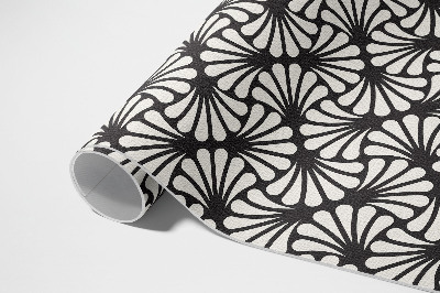 Tapis vinyle d’extérieur Géométrie feuilles de ginkgo art déco glamour