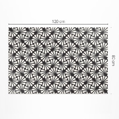 Tapis vinyle d’extérieur Géométrie feuilles de ginkgo art déco glamour