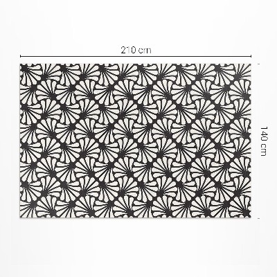 Tapis vinyle d’extérieur Géométrie feuilles de ginkgo art déco glamour