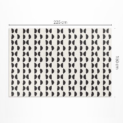 Tapis vinyle d’extérieur Motif bohème à croissants irréguliers