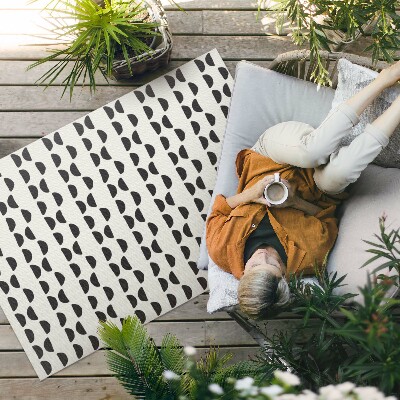 Tapis vinyle d’extérieur Motif bohème à croissants irréguliers