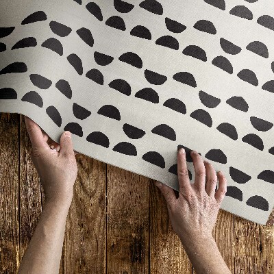 Tapis vinyle d’extérieur Motif bohème à croissants irréguliers