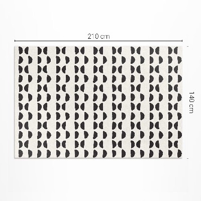 Tapis vinyle d’extérieur Motif bohème à croissants irréguliers