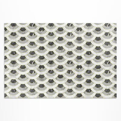 Tapis vinyle d’extérieur Motif régulier d'écailles de pierre et de marbre