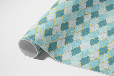 Tapis vinyle d’extérieur Carreaux décoratifs en mosaïque bleue