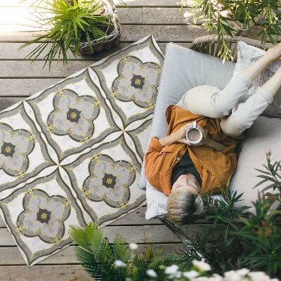 Tapis vinyle d’extérieur Carreaux décoratifs à motifs