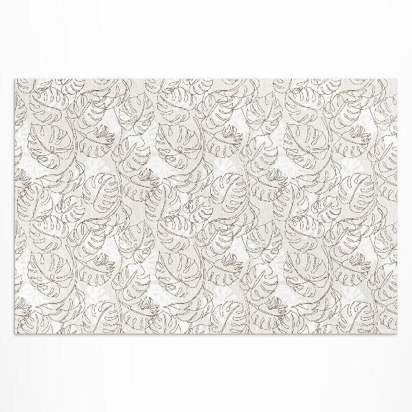 Tapis vinyle d’extérieur Feuilles de monstera boho minimalistes