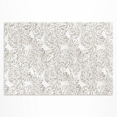 Tapis vinyle d’extérieur Feuilles de monstera boho minimalistes