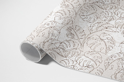 Tapis vinyle d’extérieur Feuilles de monstera boho minimalistes